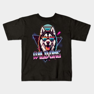 Wild One Siberian Husky Dog Kids T-Shirt